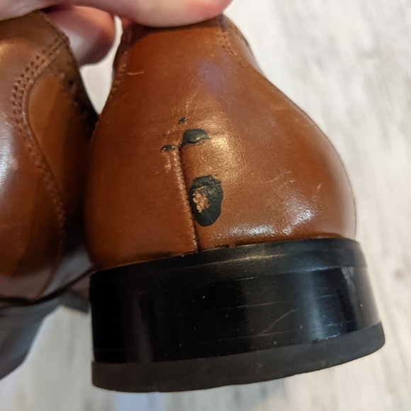 Stacy Adams Genuine Brown Leather‎ Oxford Men's Dress Shoes Size 11M - Picture 9 of 10